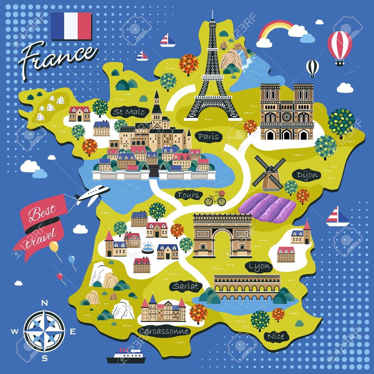 France Tourist Attractions Map | Images and Photos finder