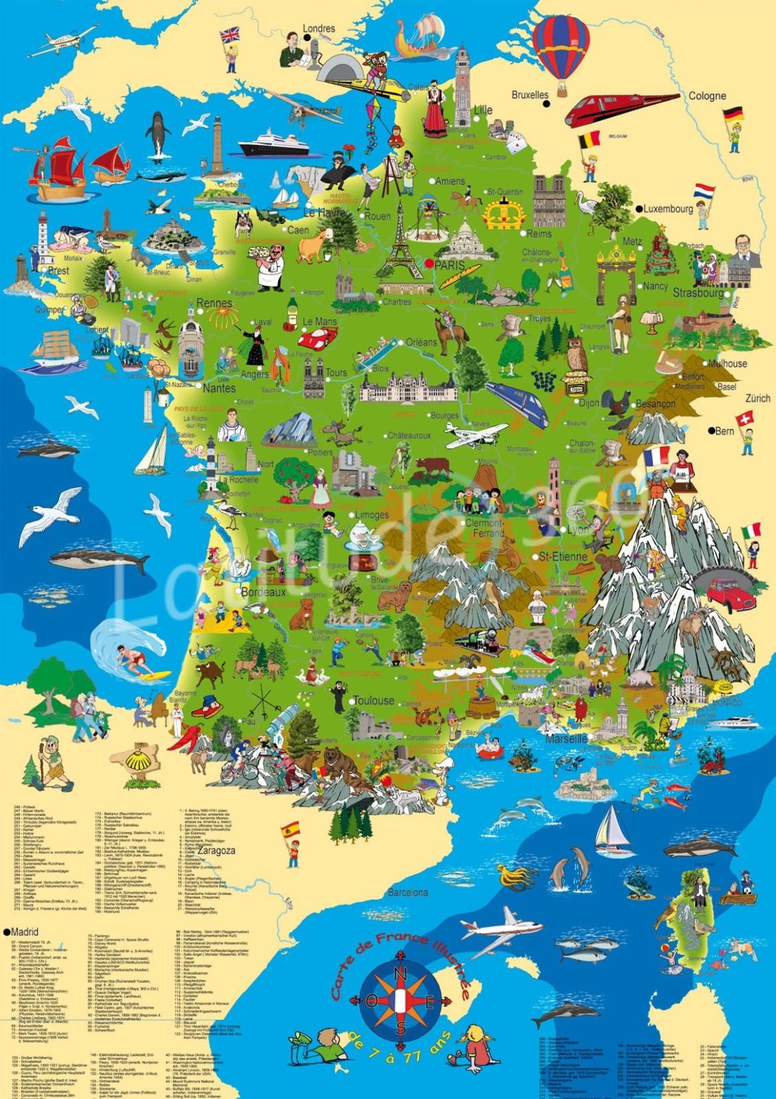 France Map Explore Places And Attractions On A Detailed Map Of France ...