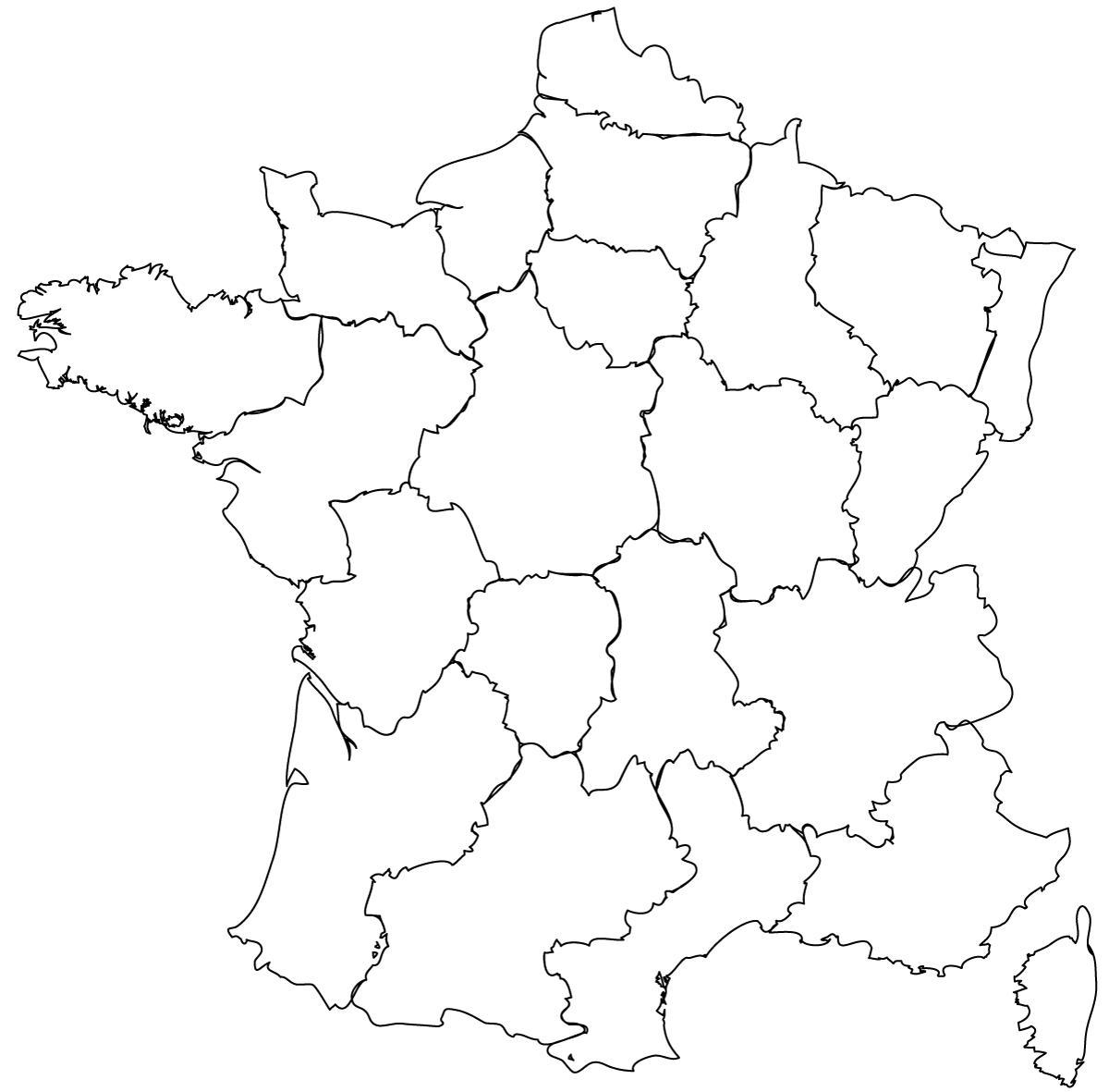 Empty France map