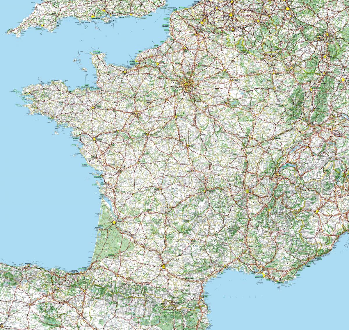 Driving map of France